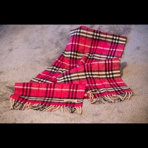 Pink check Burberry kids scarf